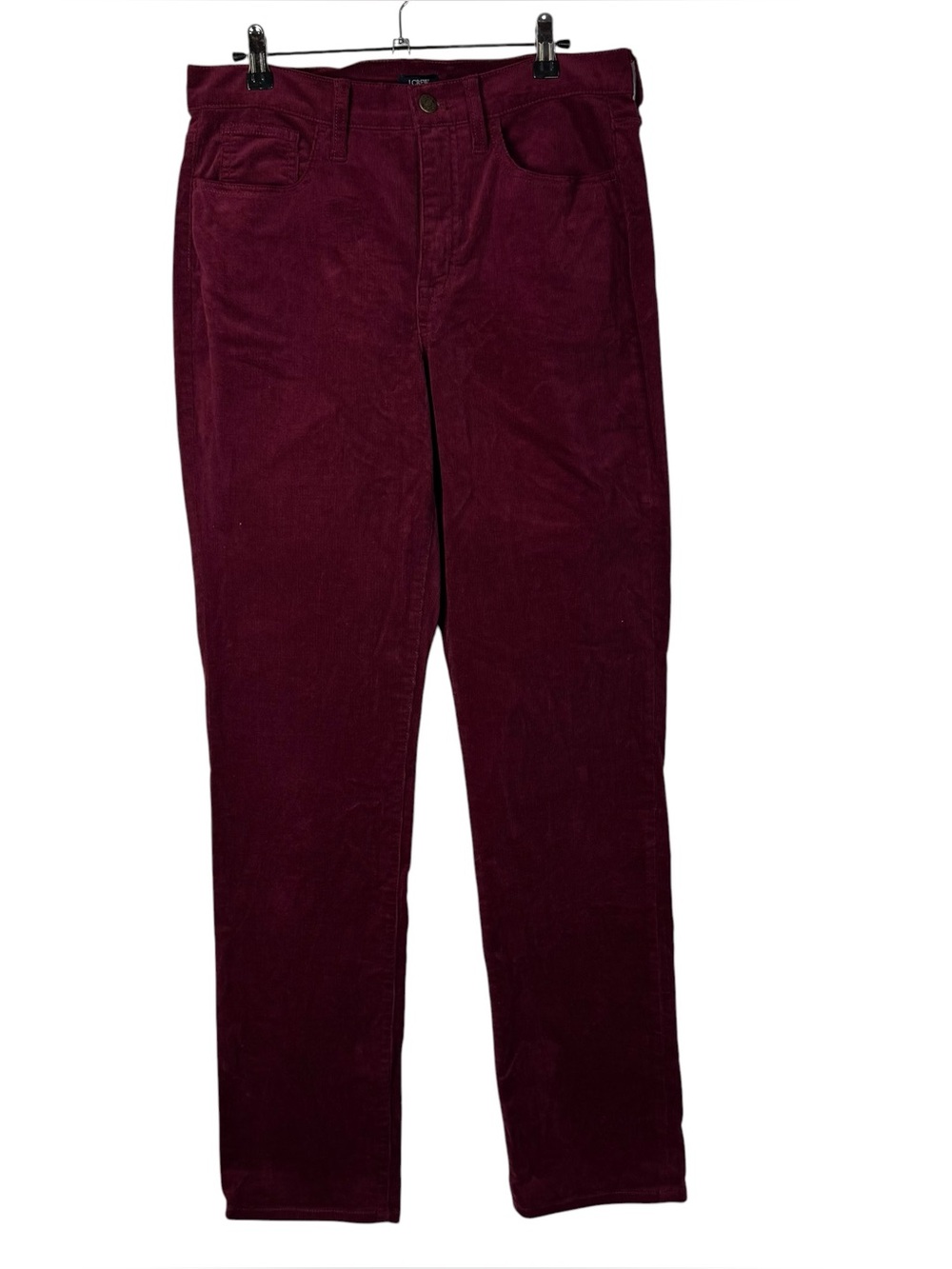 J. Crew Tall Dark Red Straight Leg Corduroy Pants 28T